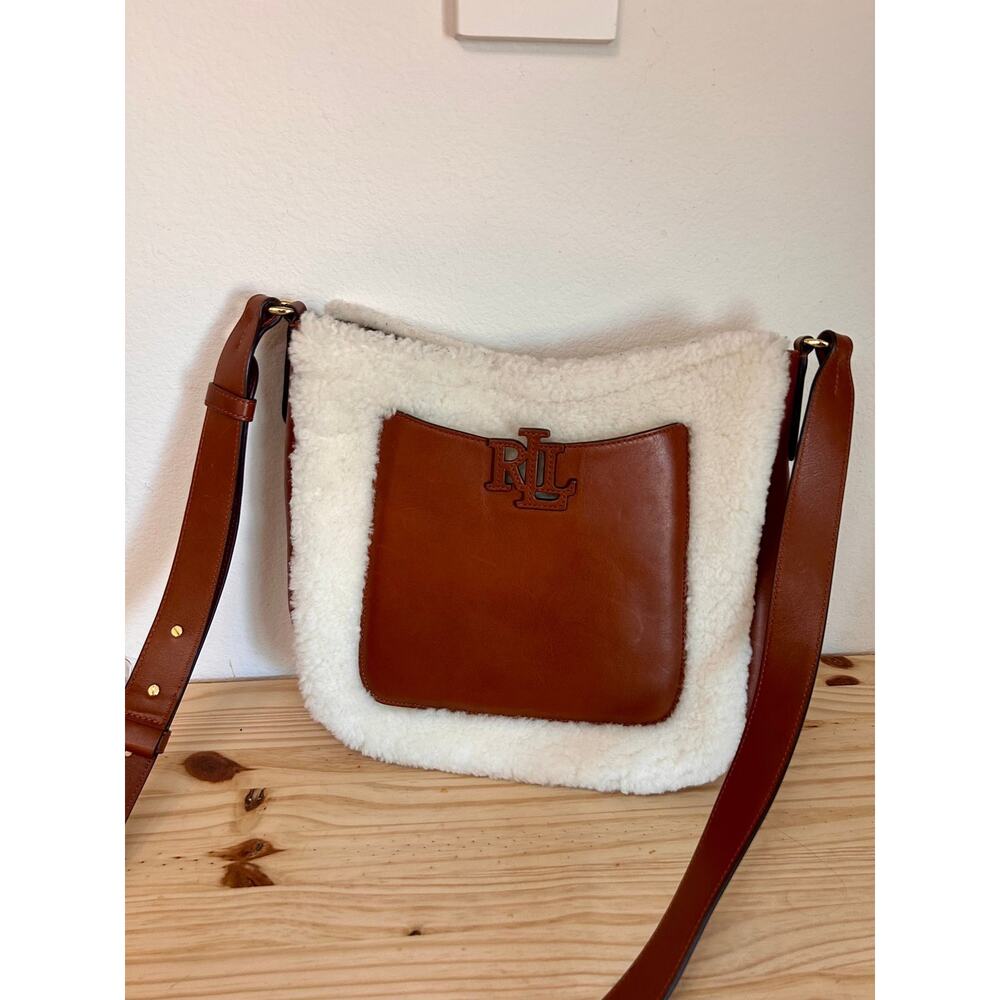 Lauren Ralph Lauren Shearling Medium Cameron Crossbody - Picture 2 of 6